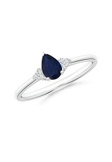 likable blue sapphire September birthstone baby ring